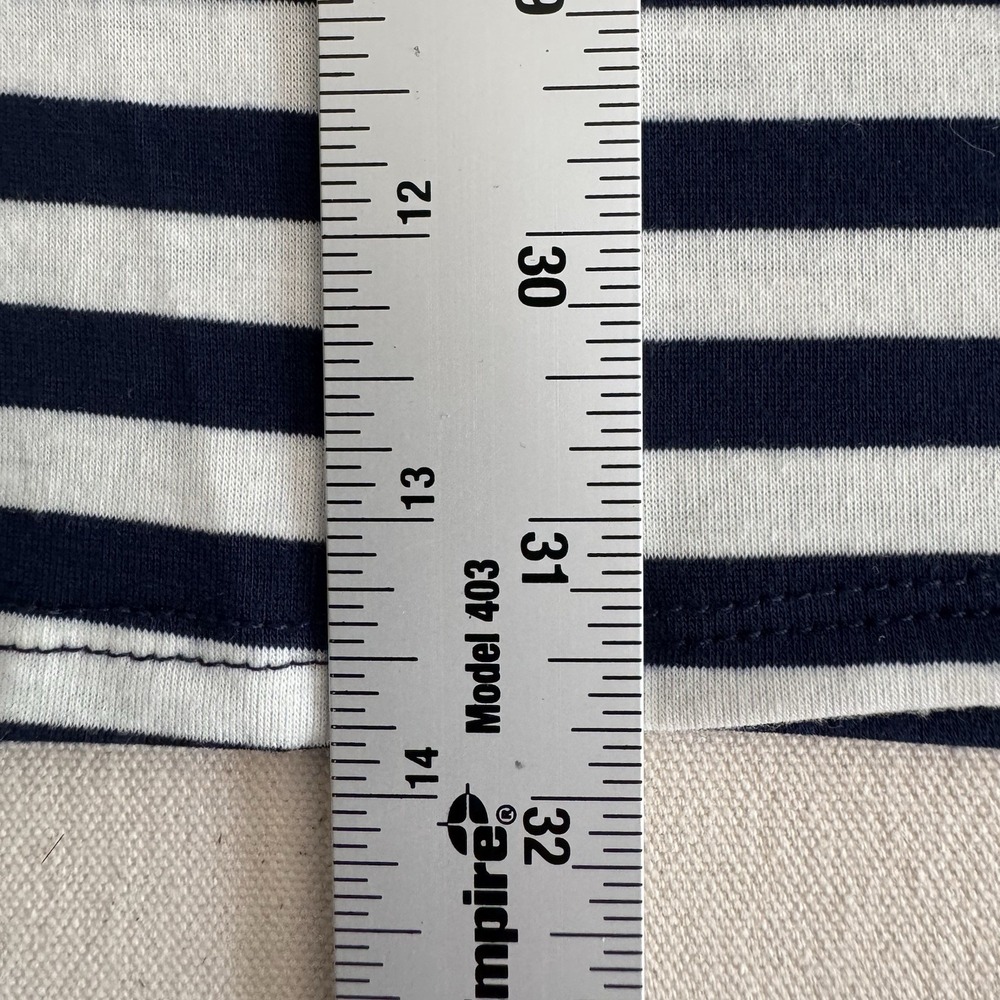 T-shirt Dress Small White Navy Short Sleeve Coastal Nautical Preppy Sporty - Picture 10 of 13